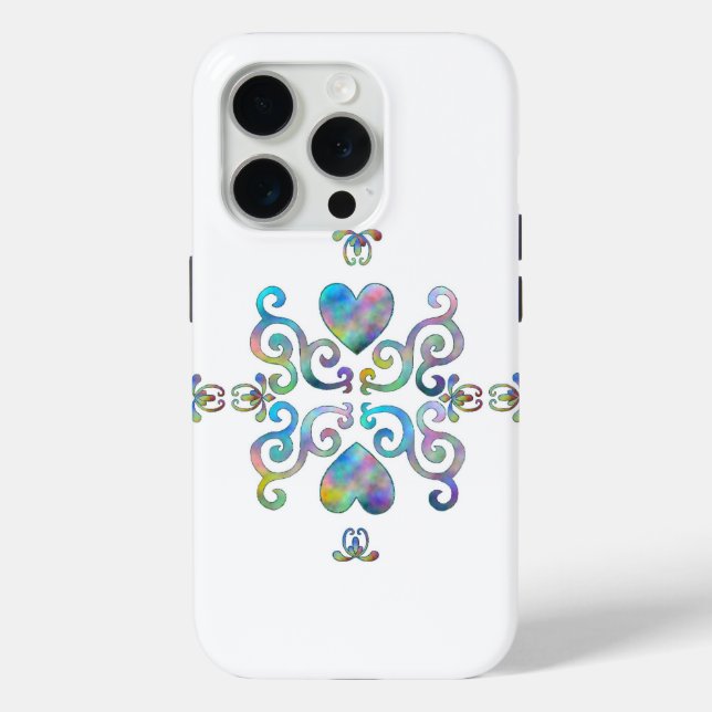 Coques Case-Mate iPhone Rainbow Heart et Lily (Verso)