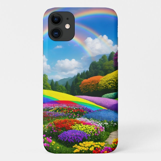 Coques Case-Mate iPhone Rainbow Hills et Flowers Two (Dos)