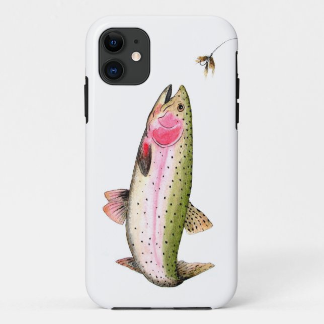Coques Case-Mate iPhone Rainbow Trout Fly (Dos)