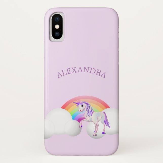 Coques Case-Mate iPhone Rainbow Unicorn Magique Cute personnelle (Dos)