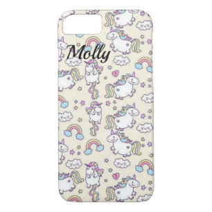 Coque Case-Mate Pour iPhone Rainbow Unicorn NAME Kawaii Cute Swete