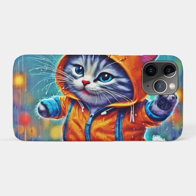 Coques Case-Mate iPhone Rainy Day Cat Dance (Dos (Horizontal))
