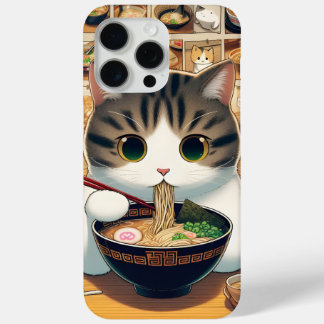 Coque iPhone 15 Pro Max Ramen mangeant de chat Munchkin