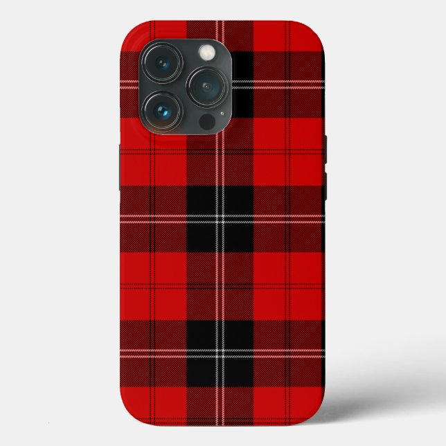 Coques Case-Mate iPhone Ramsay tartan rouge noir plaid (Verso)