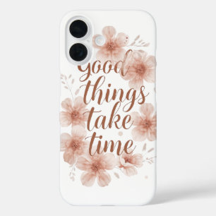 Coque Pour iPhone 16 Rappel doux avec des florales douces