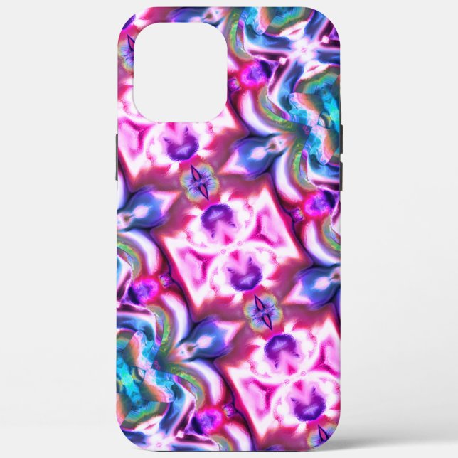 Coques Case-Mate iPhone Rapport rose et coloré avec style de verre brut (Verso)