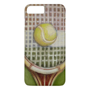 Coques Pour iPhone Raquette de tennis avec balle posée sur le court