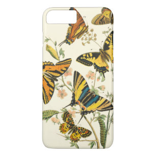 Coque iPhone 7 Plus Rassemblement coloré de papillons et de chenilles
