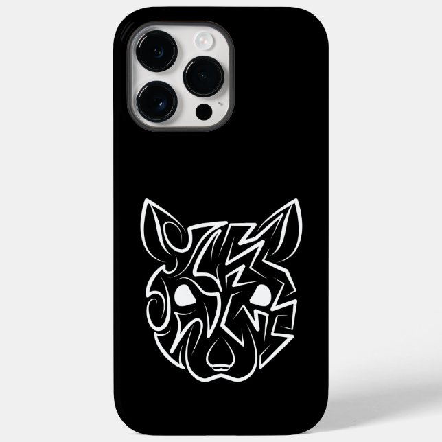 Coques Case-Mate iPhone Rat tribal noir et blanc (Verso)