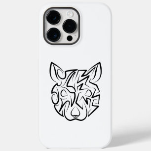 Coque Pour Pour iPhone 14 Pro Max Rat tribal noir et blanc