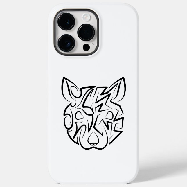 Coques Case-Mate iPhone Rat tribal noir et blanc (Verso)