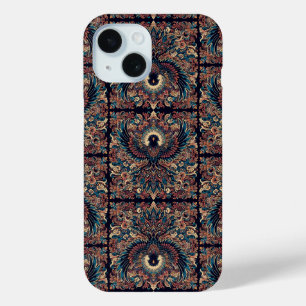 Coque Pour iPhone 15 Raven Tesselation Carrelage Ornement Batik