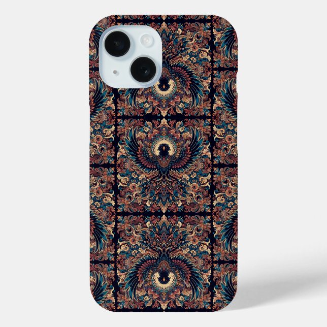Coques Case-Mate iPhone Raven Tesselation Carrelage Ornement Batik (Verso)