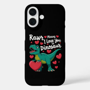 Coque Pour iPhone 16 Rawr Signifie Je T'aime En Dinosaure T Rex Saint-V