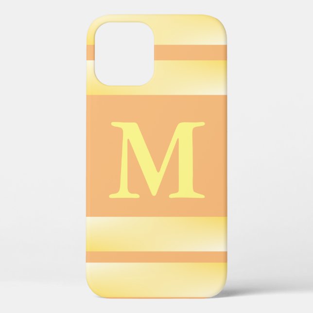 Coques Case-Mate iPhone Rayon jaune monogramme (Verso)