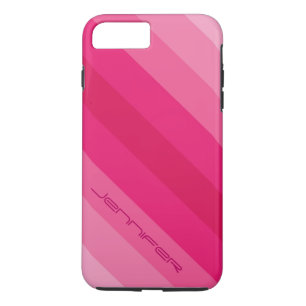 Coques Pour iPhone Rayure cinq diagonale rose avec dur fait sur