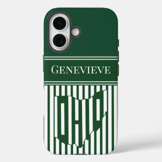 Coque Pour iPhone 16 Rayure verte de l'Ohio