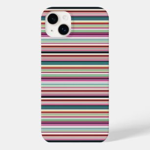 Coque Pour iPhone 14 Plus Rayures blanches colorées mignonnes