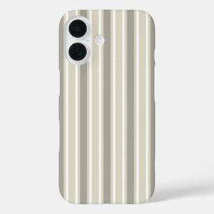 Coque Pour iPhone 16 Rayures bonbons beige