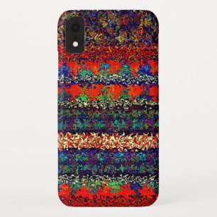 Case-Mate iPhone Case Rayures de Boho sur le motif orange de denim du