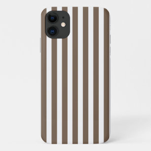 Case-Mate iPhone Case Rayures de bonbon taupe et blanc