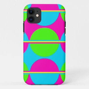 Case-Mate iPhone Case Rayures de cercles de Teal de roses indien de vert