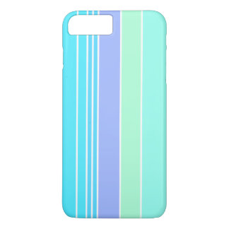 Coque iPhone 8 Plus/7 Plus Rayures de vert bleu et de pourpre