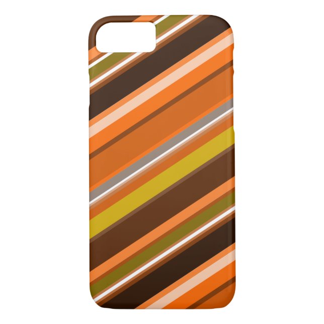Coques Case-Mate iPhone Rayures diagonales avec des couleurs "terreuses" (Dos)