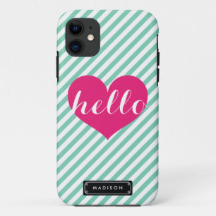 Coque Case-Mate Pour iPhone Rayures en bon état chics du coeur de roses