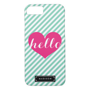 Coques Pour iPhone Rayures en bon état chics du coeur de roses