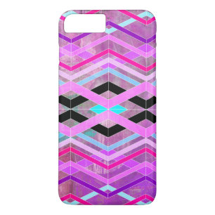 Case-Mate iPhone Case Rayures géométriques pourpres de croisement de