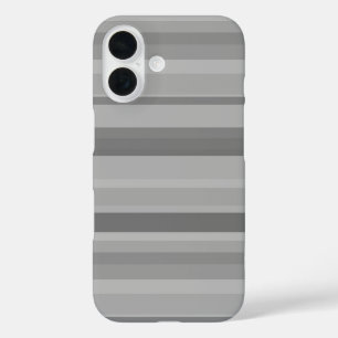 Coque Pour iPhone 16 Rayures horizontales grises