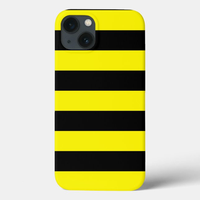 Coques Case-Mate iPhone Rayures jaunes et noires (Verso)