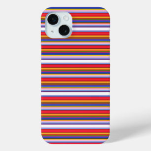 Coque iPhone 15 Mini Rayures magiques colorées mignonnes