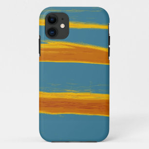 Etui iPhone Case-Mate Rayures modernes oranges et bleues de peinture à