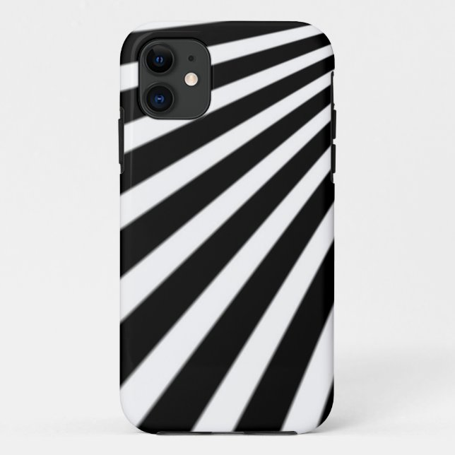 Coques Case-Mate iPhone rayures noir et blanc (Dos)