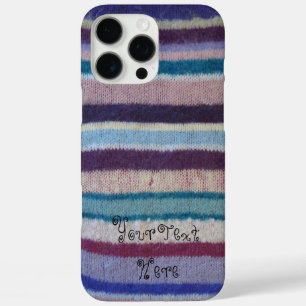iPhone 16 Pro Max Case rayures tricotées colorées style vintage design am