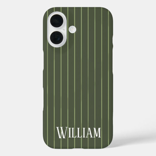 Coques Case-Mate iPhone Rayures vert olive (Verso)