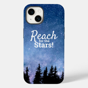 Coque Pour iPhone 14 Reach For The Stars Motivation Citation Starry Nig