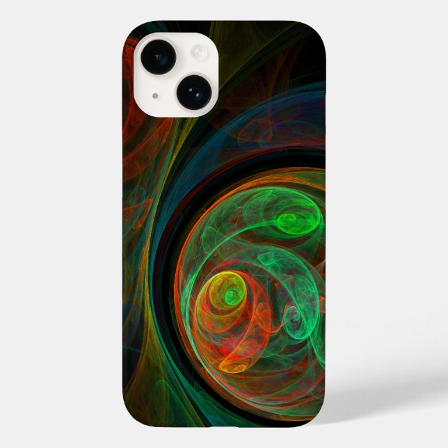 Coques Case-Mate iPhone Reborn Green Art Abstrait (Verso)