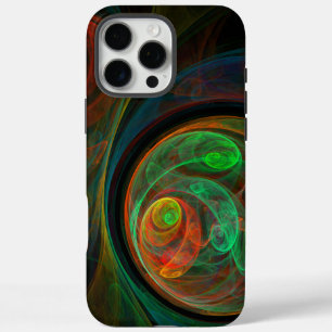 Coques iPhone 16 Pro Max Reborn Green Art Abstrait