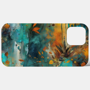 Case-Mate iPhone Case Récolte d'automne Turquoise rouille or Abstrait