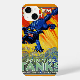 Coque Pour iPhone 14 Recrutement Militaire Vintage de Guerre avec un Ch