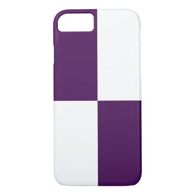 Coques Case-Mate iPhone Rectangles de pourpre royal et de blanc (Dos)
