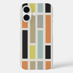 Coque Pour iPhone 16 Rectangles modernes du milieu du siècle