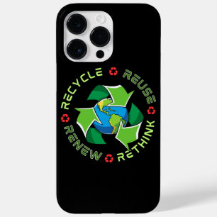 Coque Pour Pour iPhone 14 Pro Max Recycler, Réutiliser, Renouveler, Repenser. Sauvez