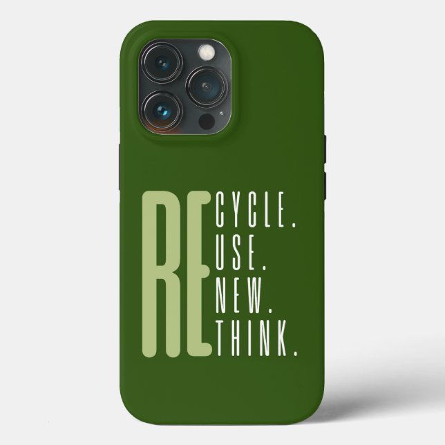 Coques Case-Mate iPhone Recycler Réutiliser Réutiliser Repenser (Verso)