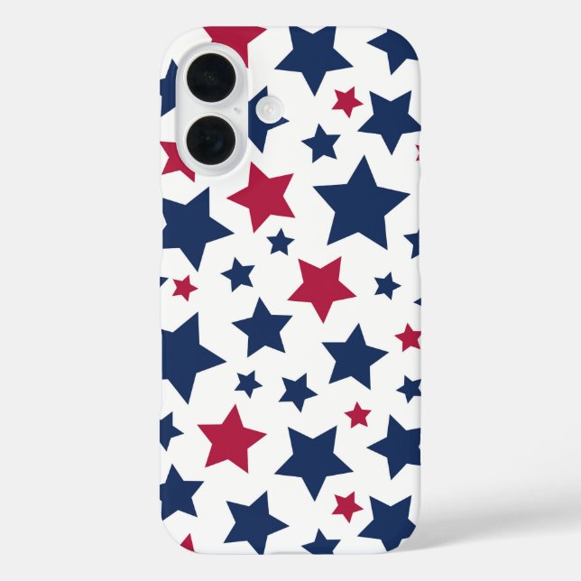 Coques Case-Mate iPhone Red and Blue Stars - motif de drapeau américain (Verso)
