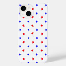 Red and Blue Stars - Starry Sky Motif