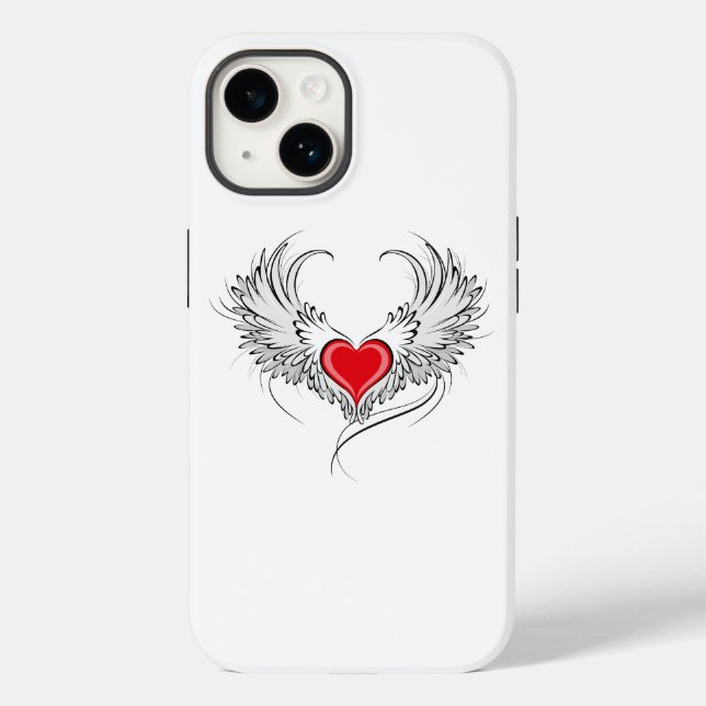 Coques Case-Mate iPhone Red Angel Coeur avec ailes (Verso)